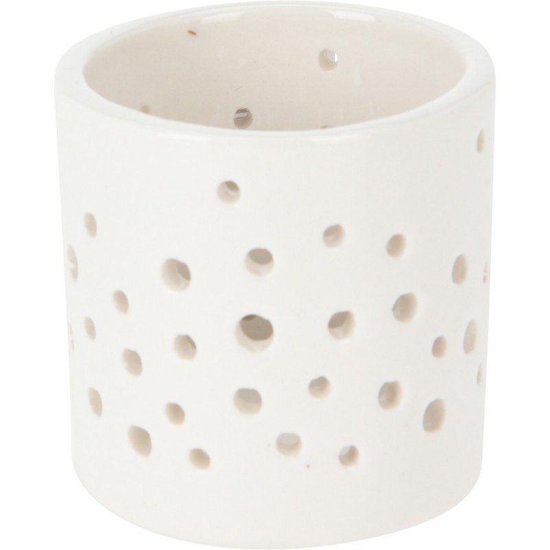 Ljushållare Vit Granar Prickar Jul 6 cm