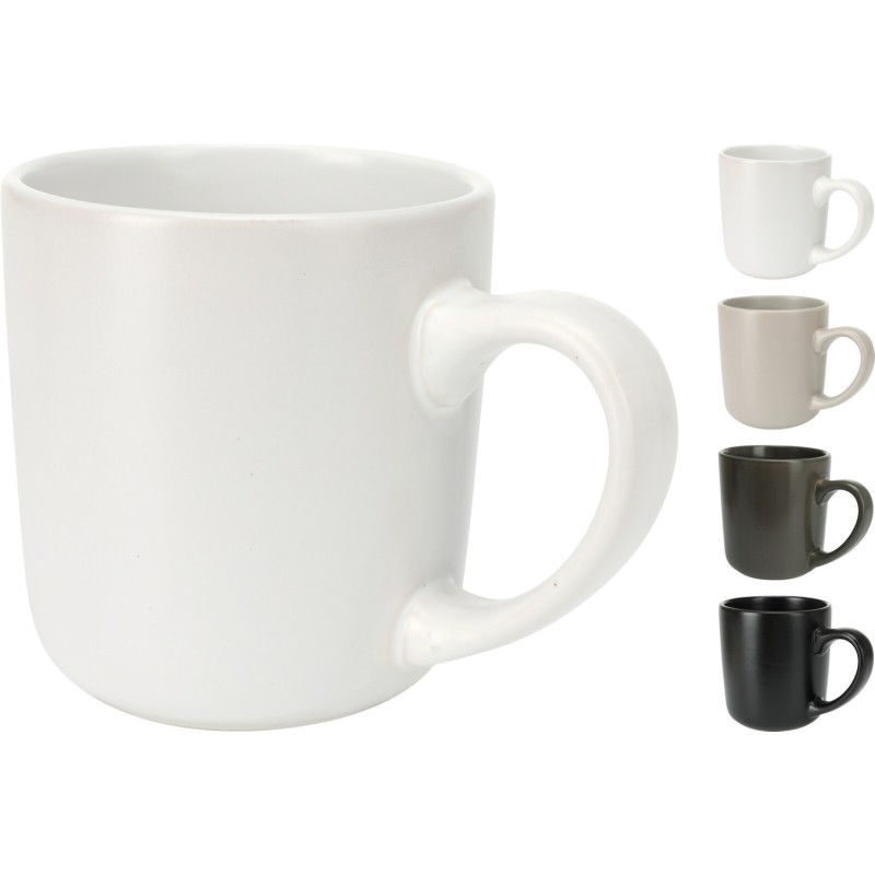 Mugg Vit Svart Grå Beige Keramik 4-pack Mugg Vit Svart Grå Beige Keramik 4-pack