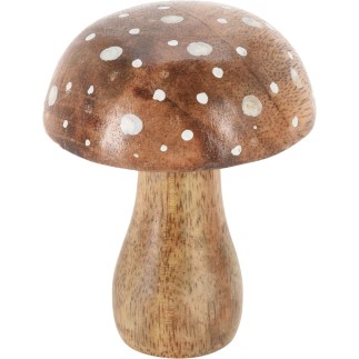 Svamp Grön Brun Beige Dekoration Trä 9x15 cm Svamp Grön Brun Beige Dekoration Trä 9x15 cm