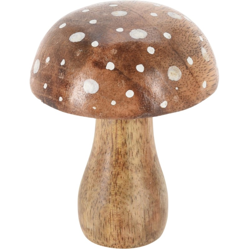 Svamp Grön Brun Beige Dekoration Trä 9x15 cm Svamp Grön Brun Beige Dekoration Trä 9x15 cm