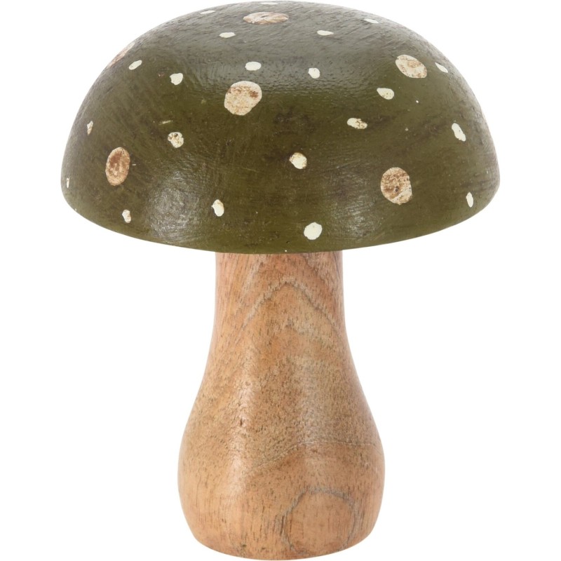 Svamp Grön Brun Beige Dekoration Trä 9x15 cm Svamp Grön Brun Beige Dekoration Trä 9x15 cm