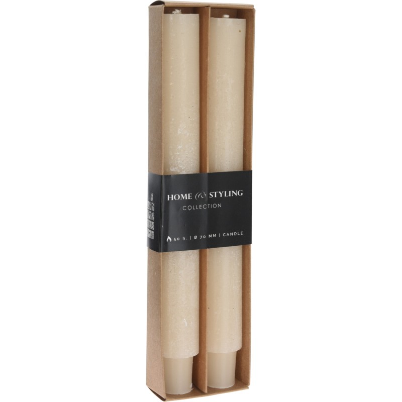 Ljus 2-pack Ivory Beige 3x25 cm