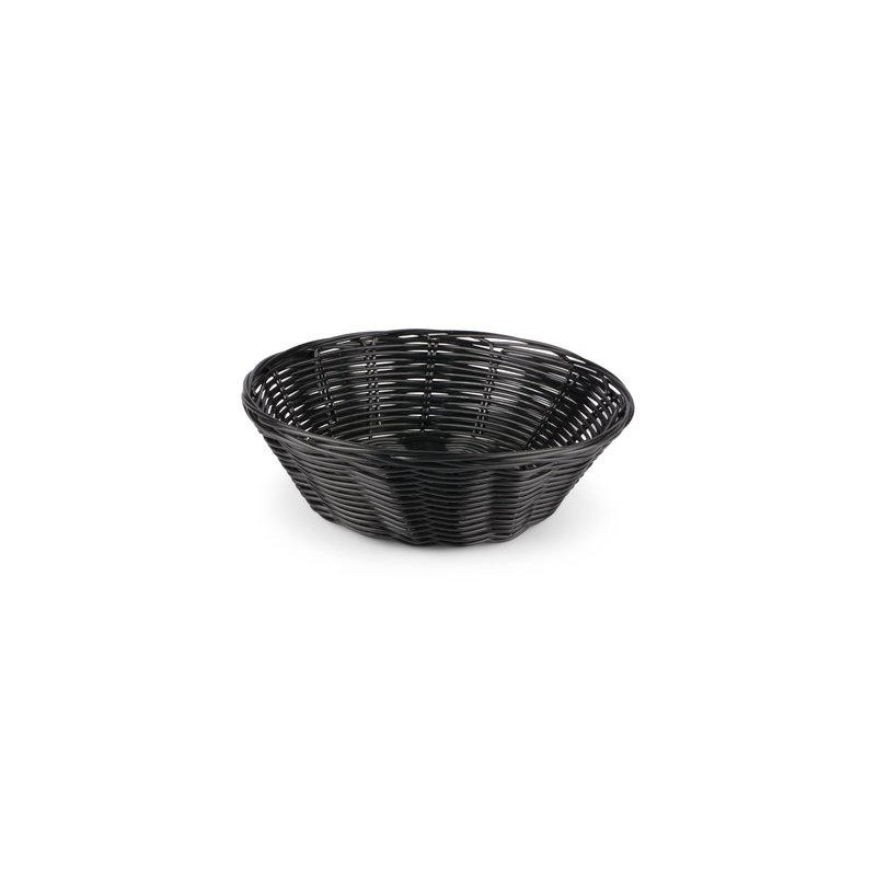 Brödkorg Korg Svart plast flätad 19 cm Brödkorg Korg Svart plast flätad 19 cm