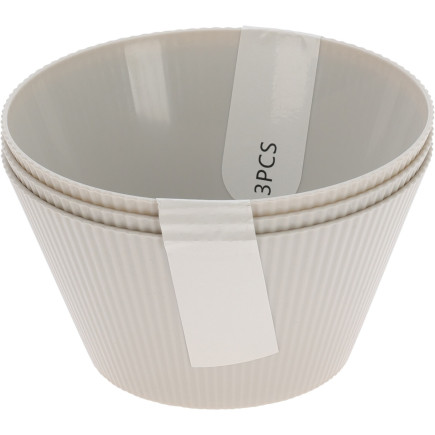 Skål Grå 3-pack Melamin 