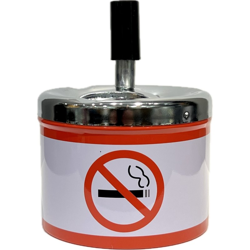 Askfat Rökning Förbjuden Snurr Metall