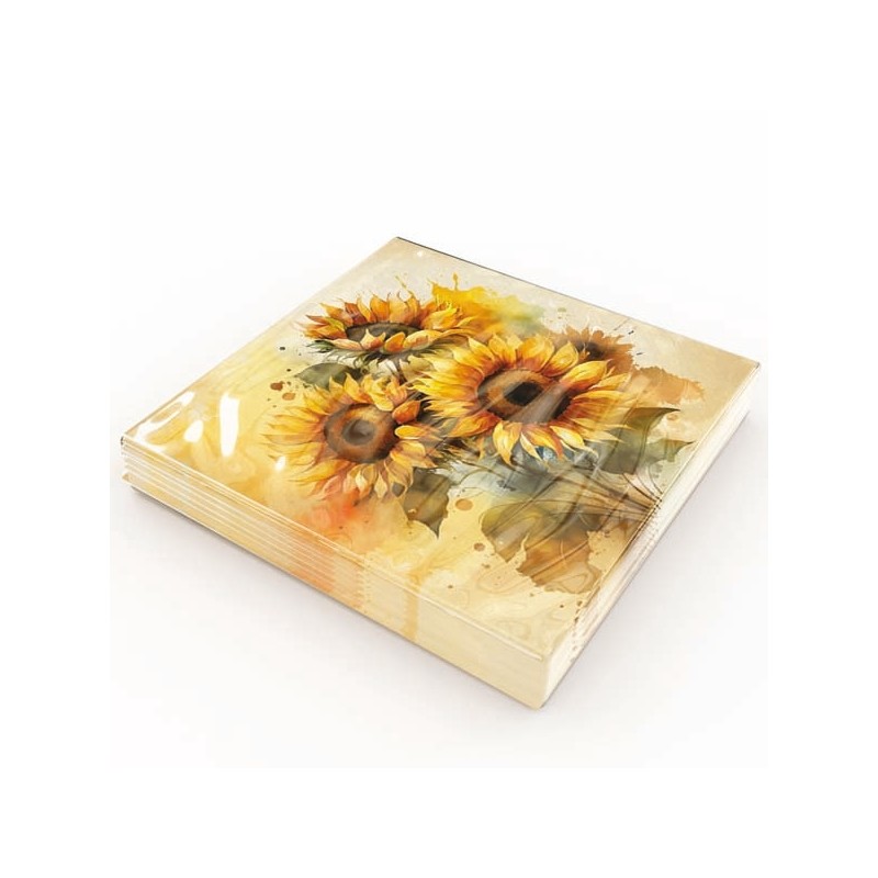 Servetter Solros Beige 33x33 cm 20-pack