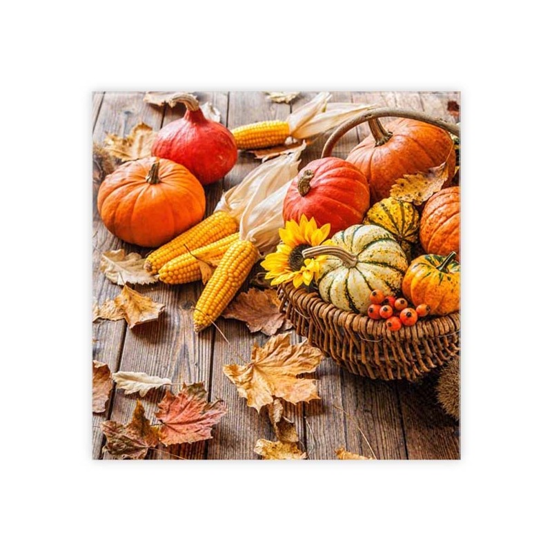 Kaffeservetter Skördekorg 25x25 cm 20-pack