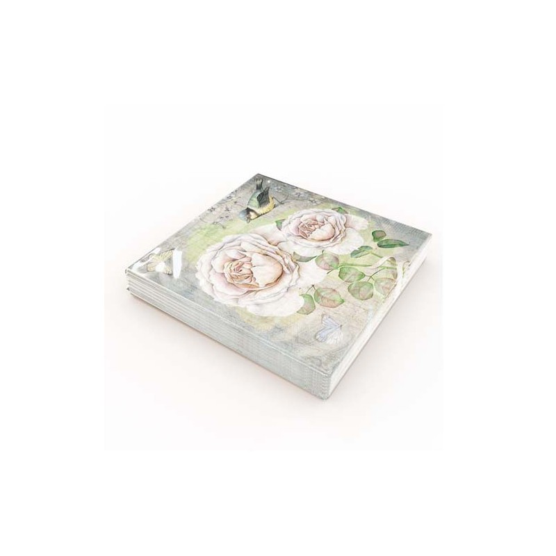 Servetter Talgoxe ros 33x33cm 20-pack