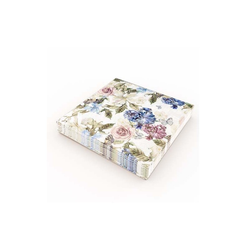 Servetter Blomsterfjäril 33x33cm 20-pack