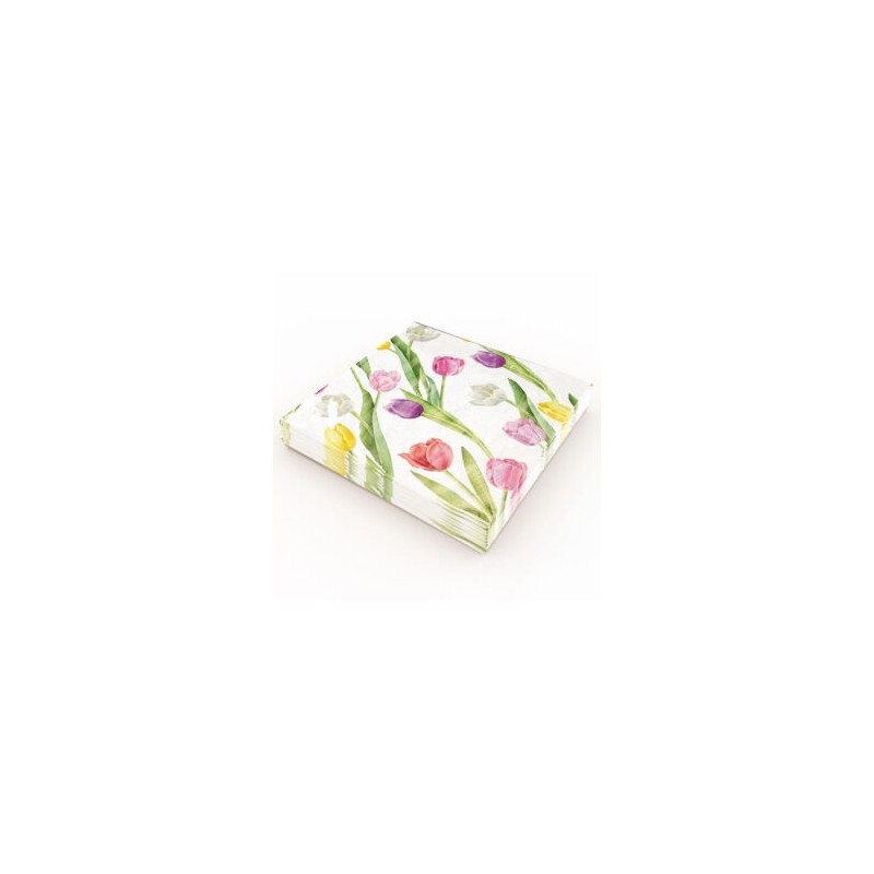 Kaffeservetter Tulpaner 25x25 cm 20-pack