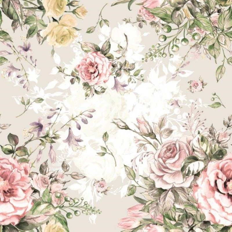 Servetter Rosor beige 33x33cm 20-pack