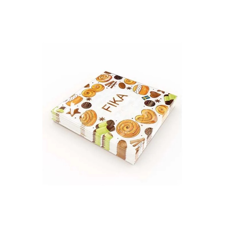 Kaffeservetter Fika 25x25cm Kaffeservetter Fika 25x25cm