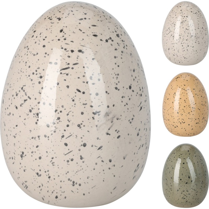 Ägg Keramik Dekoration 14 cm Gult Ägg Keramik Dekoration 14 cm Gult
