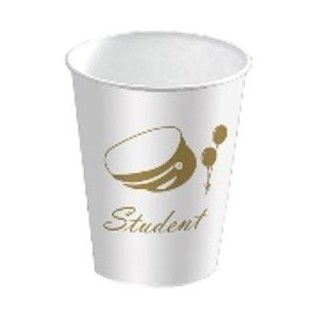 Studentpaket Vit/Guld Tallrikar Servetter Muggar Girlang Student 