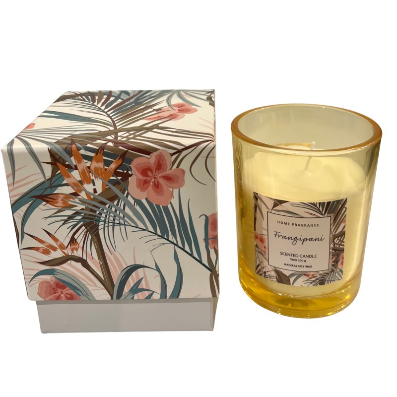 Doftljus Frangipani Glas Khaki Doftljus Frangipani Glas Khaki