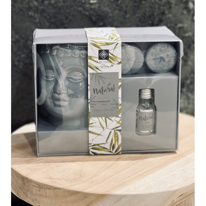 Aromaset Buddha Aromalampa Vax Doftolja Lotus Presentset Aromaset Buddha Aromalampa Vax Doftolja Lotus Presentset