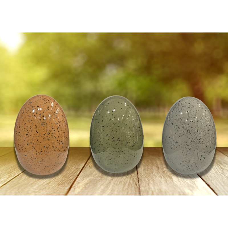 Ägg Keramik Dekoration 14 cm Gult Ägg Keramik Dekoration 14 cm Gult