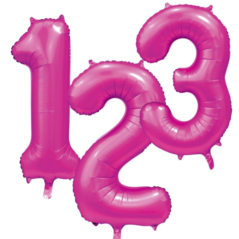 Ballong Siffra 3 Rosa 86 cm Ballong Siffra 3 Rosa 86 cm