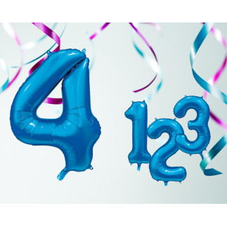 Ballong Siffra 4 Blå 86 cm Ballong Siffra 4 Blå 86 cm