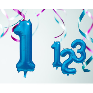 Ballong Siffra 1 Blå 86 cm Ballong Siffra 1 Blå 86 cm
