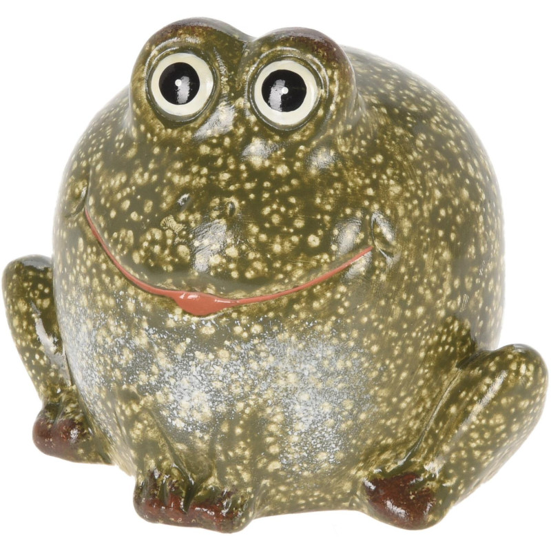 Groda Porslin Grön 8 cm Groda Porslin Grön 8 cm