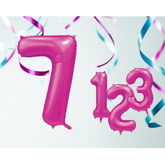 Ballong Siffra 7 Rosa 86 cm Ballong Siffra 7 Rosa 86 cm