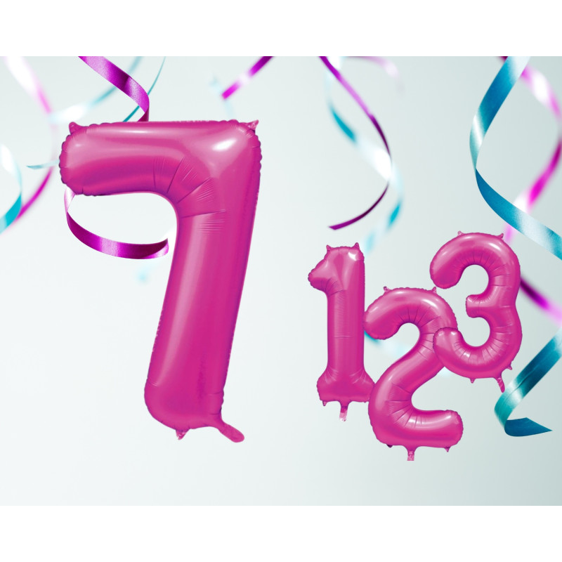 Ballong Siffra 7 Rosa 86 cm Ballong Siffra 7 Rosa 86 cm
