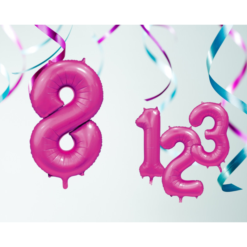 Ballong Siffra 8 Rosa 86 cm Ballong Siffra 8 Rosa 86 cm