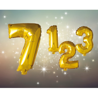 Ballong Siffra 7 Guld 86 cm Ballong Siffra 7 Guld 86 cm