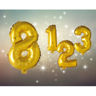 Ballong Siffra 8 Guld 86 cm