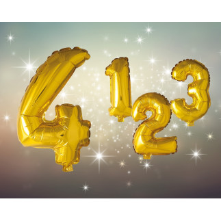 Ballong Siffra 4 Guld 86 cm Ballong Siffra 4 Guld 86 cm