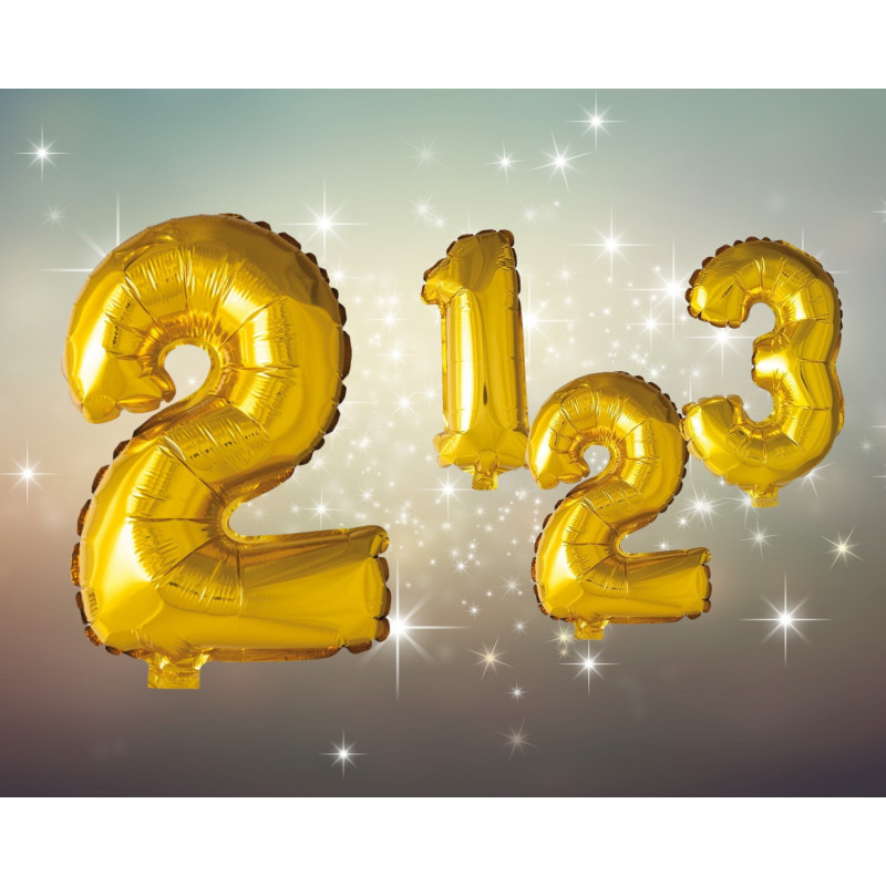 Ballong Siffra 2 Guld 86 cm Ballong Siffra 2 Guld 86 cm