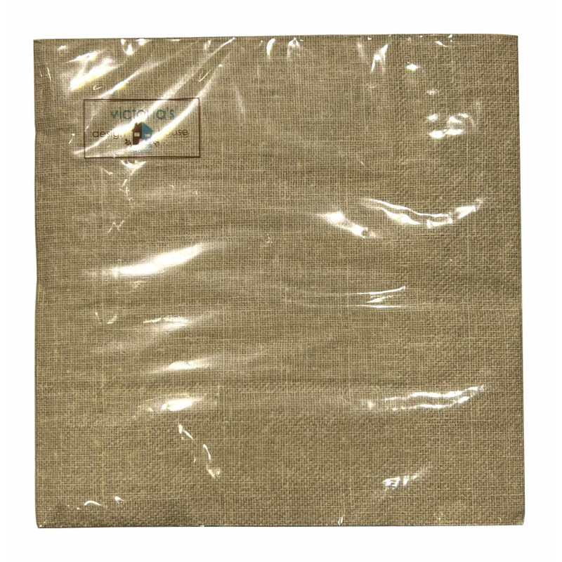 Servetter Linnestruktur Beige 33x33 cm