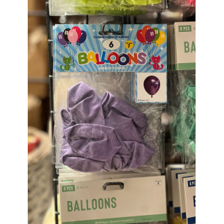 Ballong Blank Lila Spegelballong 6-pack 30 cm Latex Ballong Blank Lila Spegelballong 6-pack 30 cm Latex