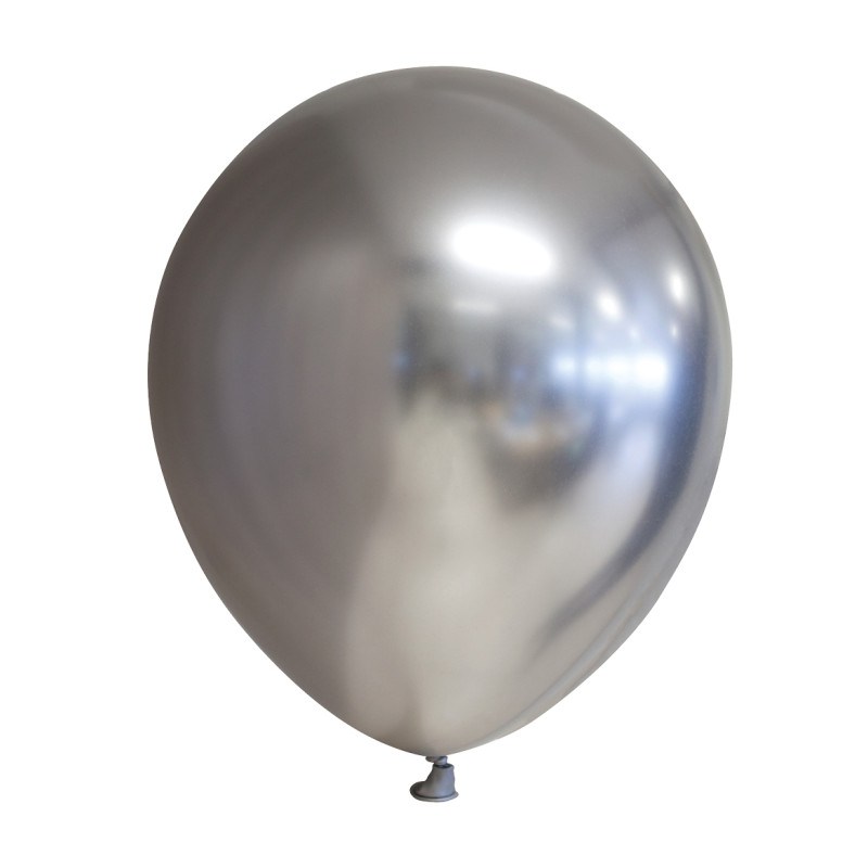 Ballong Blank Silver Spegelballong 6-pack 30 cm Latex Ballong Blank Silver Spegelballong 6-pack 30 cm Latex