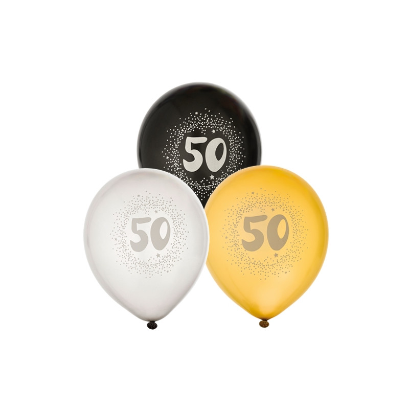 Ballong 50 år 6-pack Latex