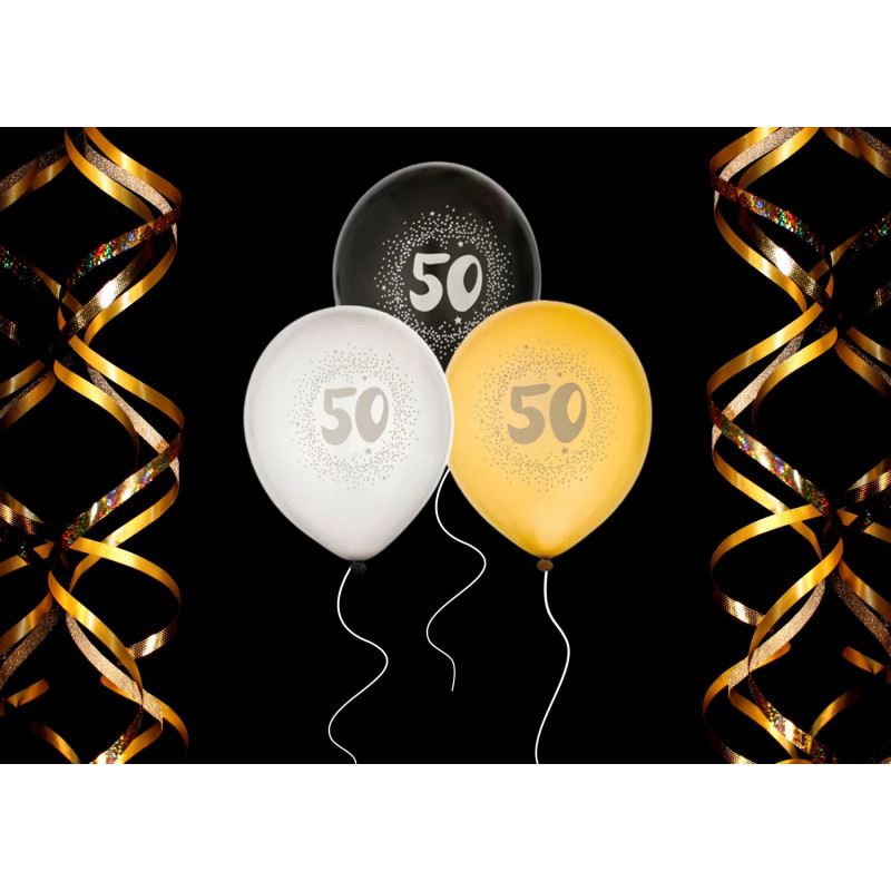 Ballong 50 år 6-pack Latex