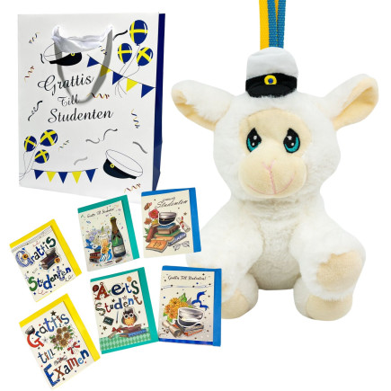 Studentpaket Student Dekoration Presentpåse Studentkort Lamm