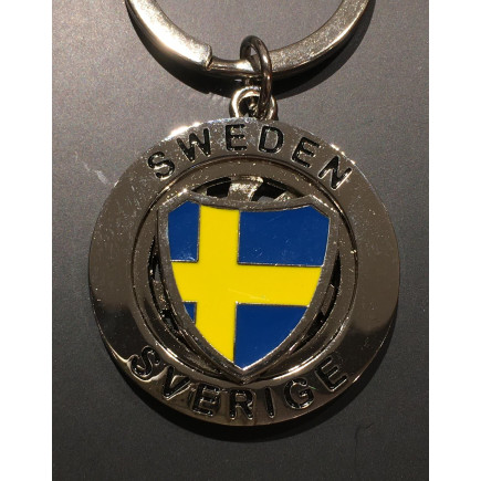 Nyckelring Souvenir Spinner Sköld Flagga