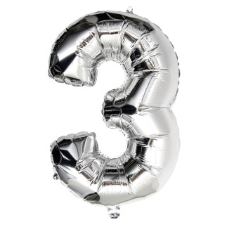 Ballong Siffror 75cm silver