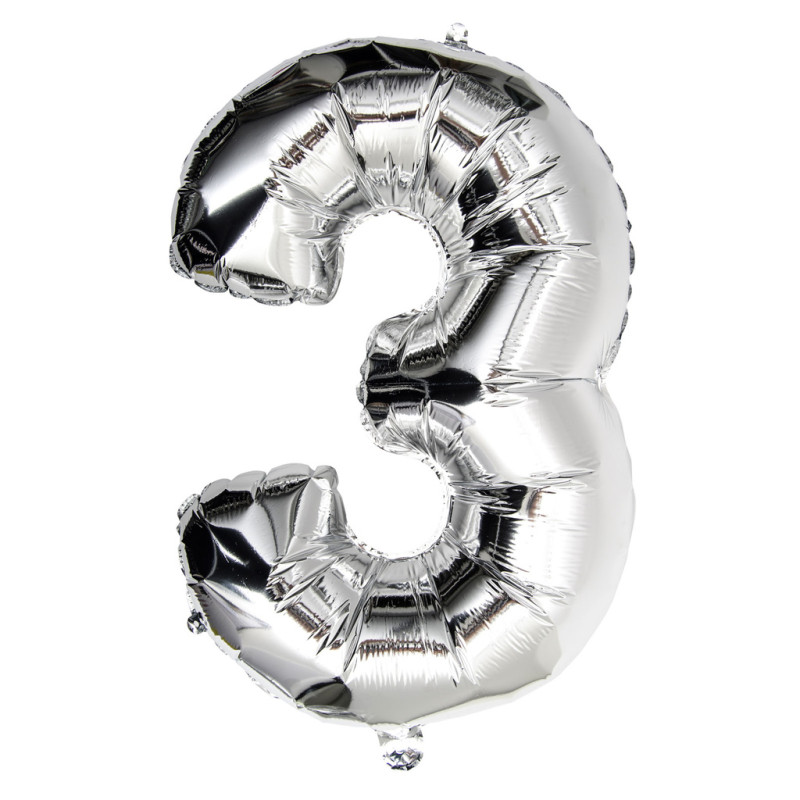 Ballong Siffror 75cm silver