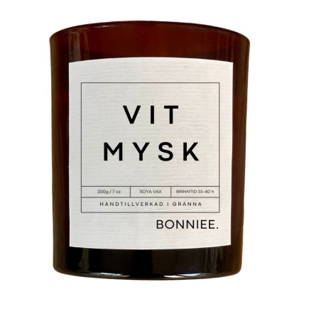 Bonniee Doftljus Vit Mysk 200 gram