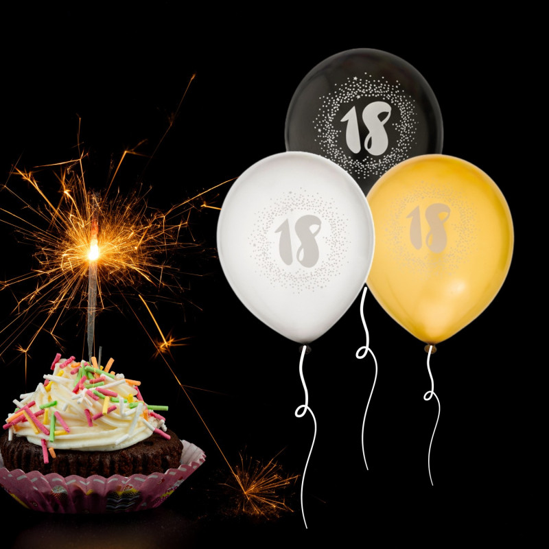 Ballong 18 år 6-pack Latex Ballong 18 år 6-pack Latex