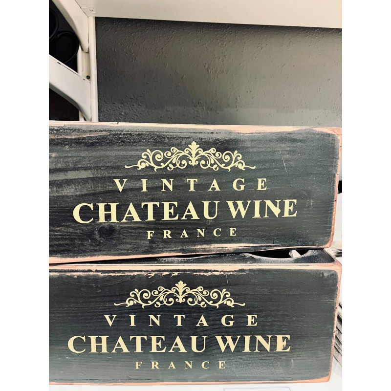 Låda Vinflaska 6 flaskor Trä 38x26x16 cm