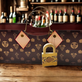 Presentpåse Vin Vinpåse Liggande Brun 35 cm Presentpåse Vin Vinpåse Liggande Brun 35 cm