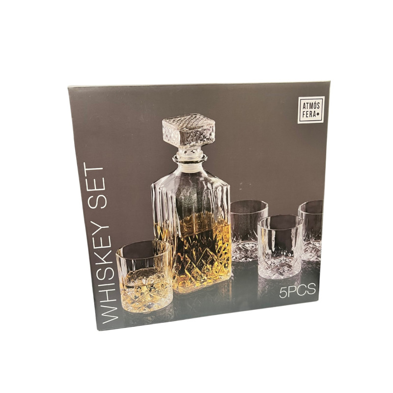 Whiskeyset Whiskey Karaff Glas Set 5 delar Whiskeyset Whiskey Karaff Glas Set 5 delar