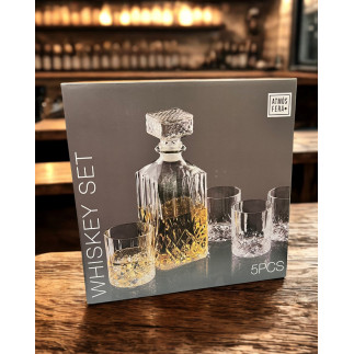 Whiskeyset Whiskey Karaff Glas Set 5 delar Whiskeyset Whiskey Karaff Glas Set 5 delar