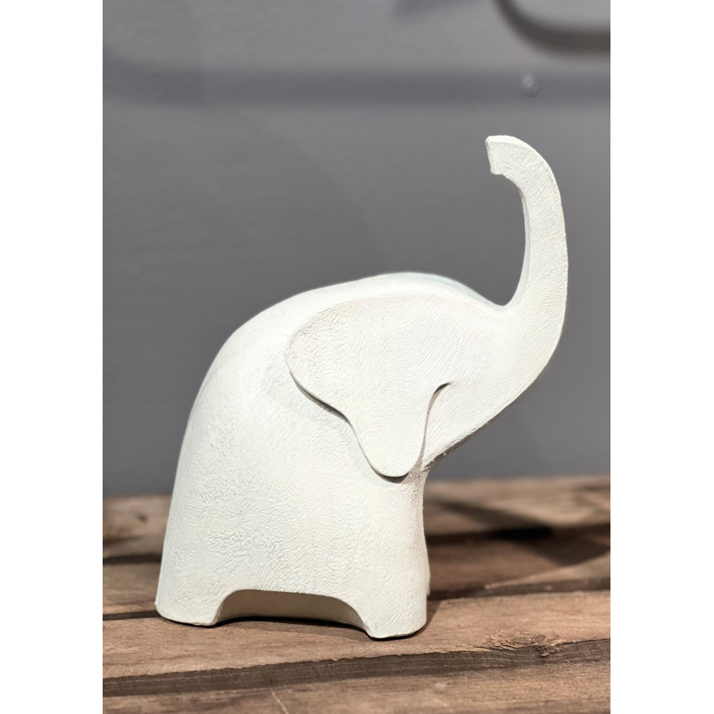 Elefant Vit 20 cm