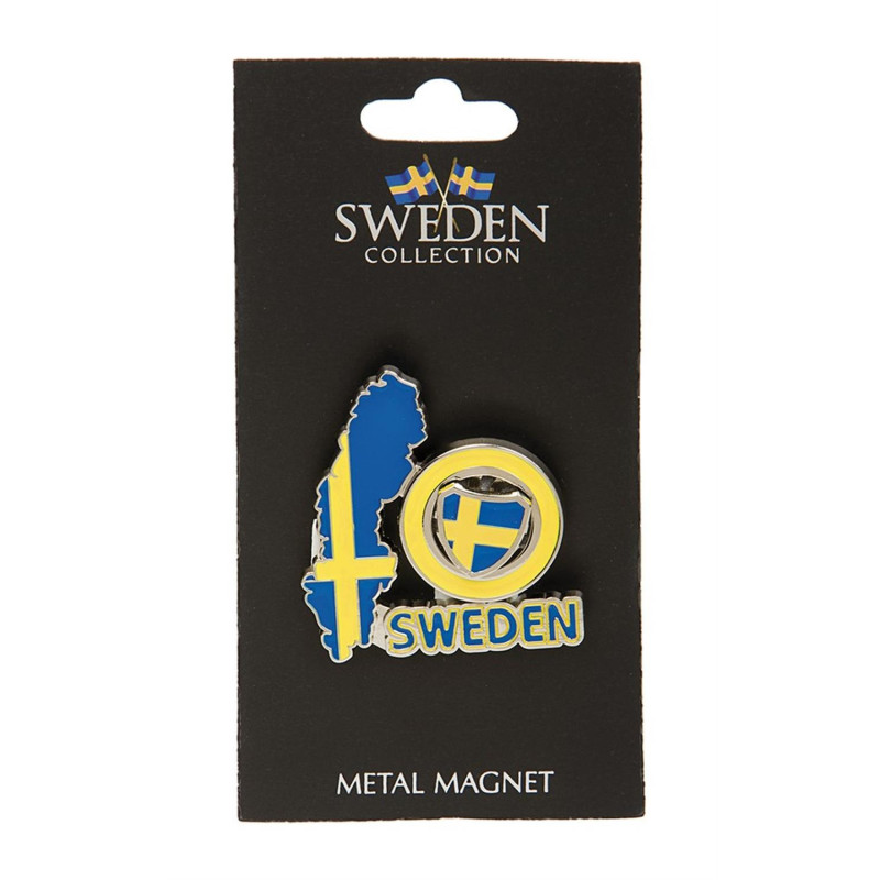 Magnet Karta Spin Sköld Sweden