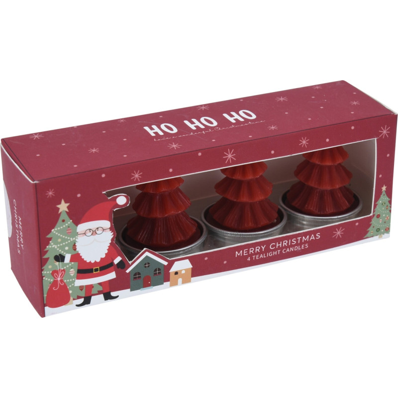 Ljus Värmeljus Gran Vit 4-pack